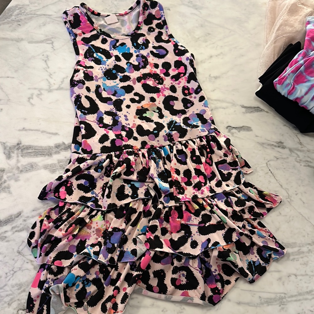 Flowers by Zoe Leopard Rainbow Dress